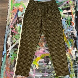 Forever 21 Olive and Black Checkered Pants